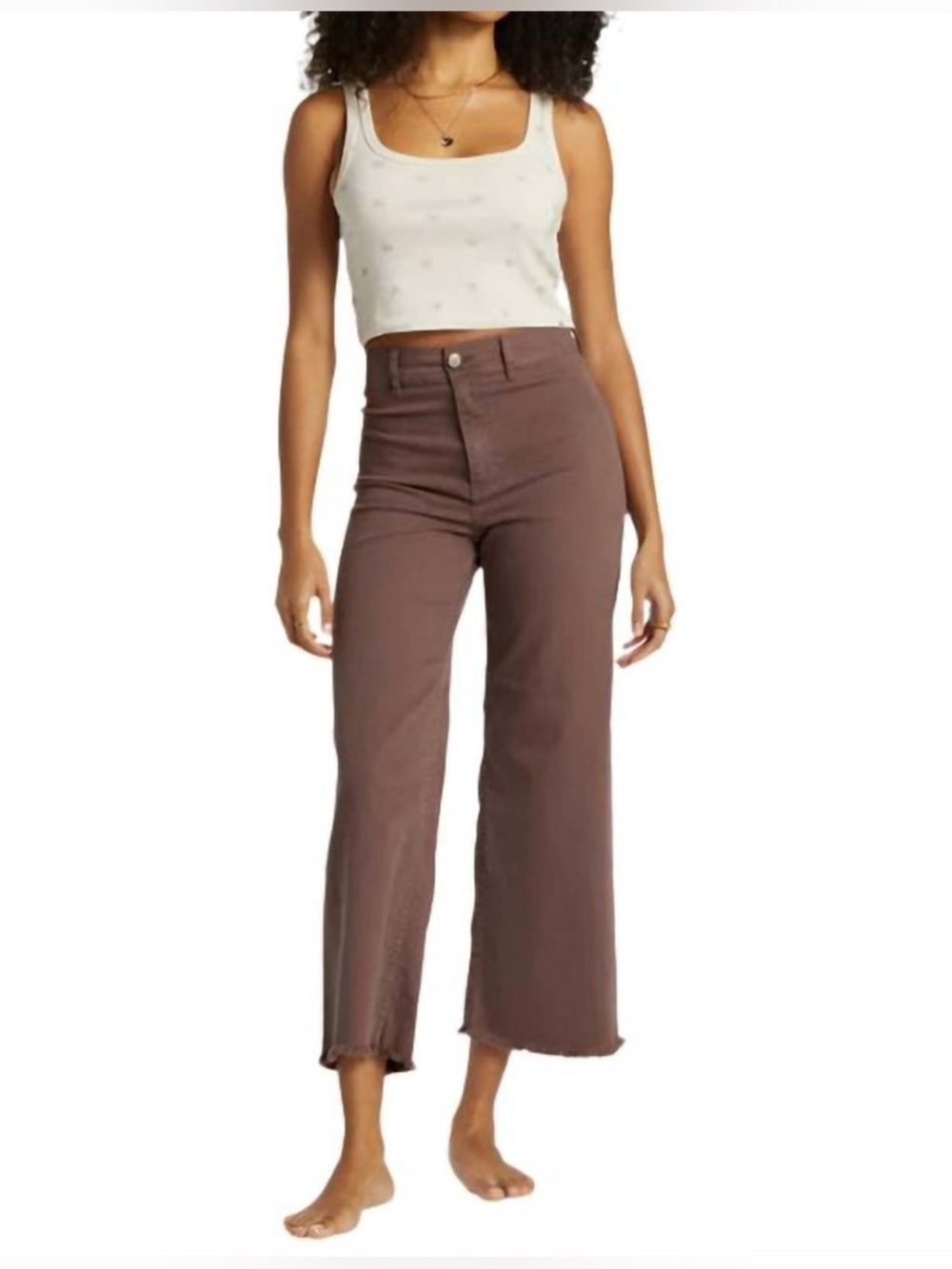 Billabong Free Fall High Waist Brown Pants Size 26